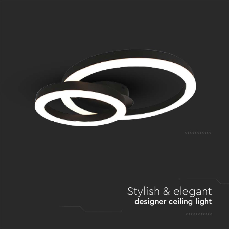 LED Ceiling light LED/20W/230V 3000K black