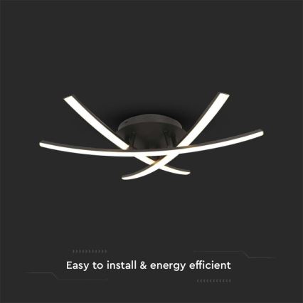 LED Ceiling light LED/20W/230V 3000K black