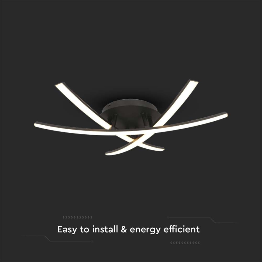 LED Ceiling light LED/20W/230V 3000K black