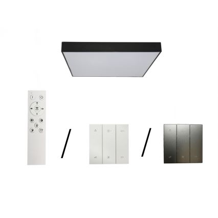 LED Ceiling Light LED/215W/230V 3000/4000/6500K 80x80 cm black