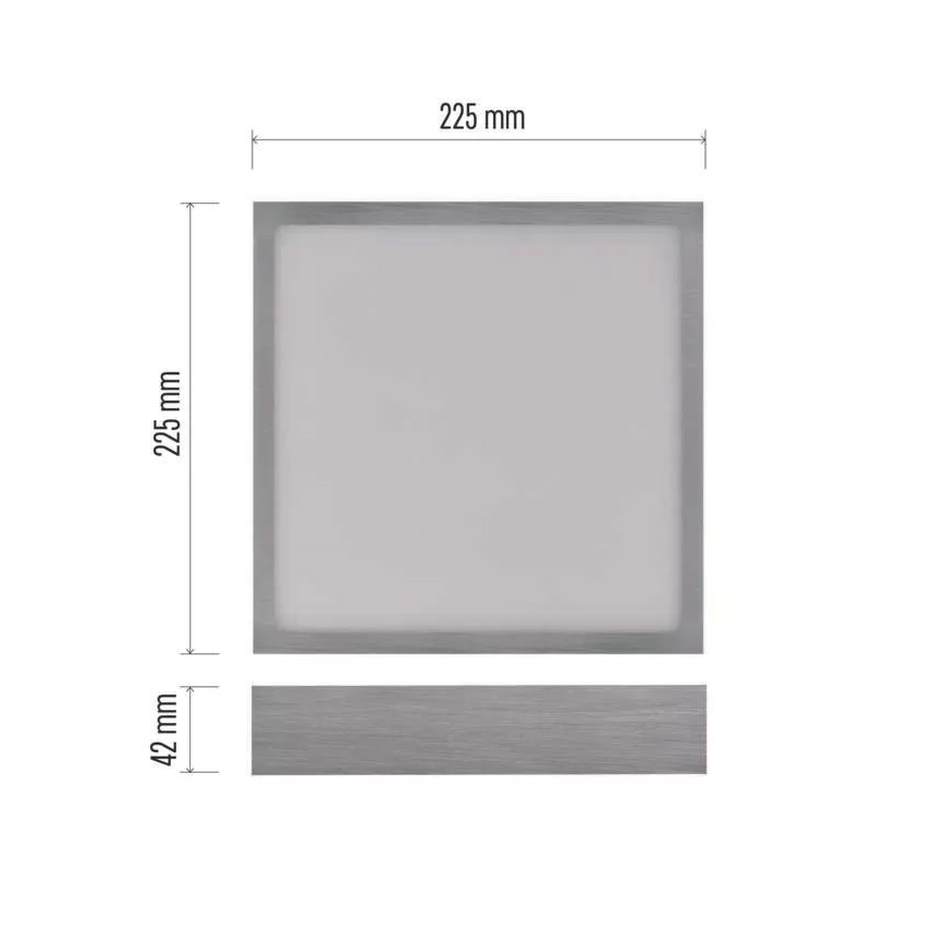 LED Ceiling light NEXXO LED/21W/230 3000/3500/4000K 22,5x22,5 cm matte chrome