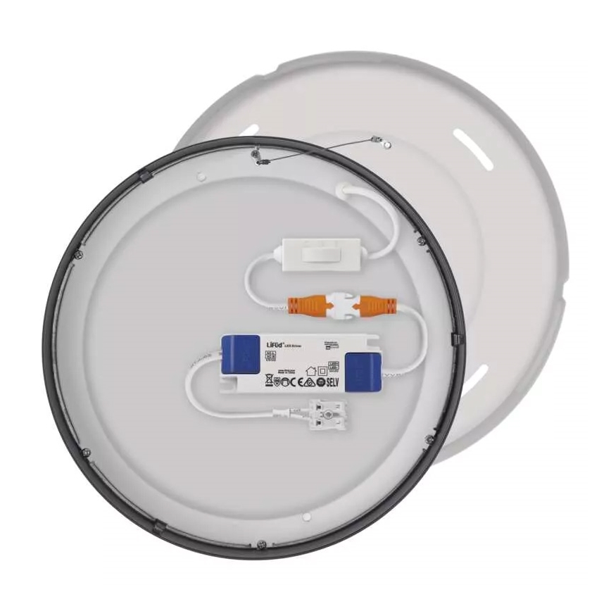 LED Ceiling light NEXXO LED/21W/230V 3000/3500/4000K d. 22,5 cm black