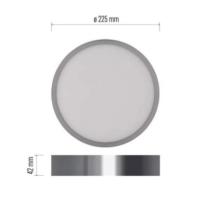 LED Ceiling light NEXXO LED/21W/230V 3000/3500/4000K d. 22,5 cm shiny chrome