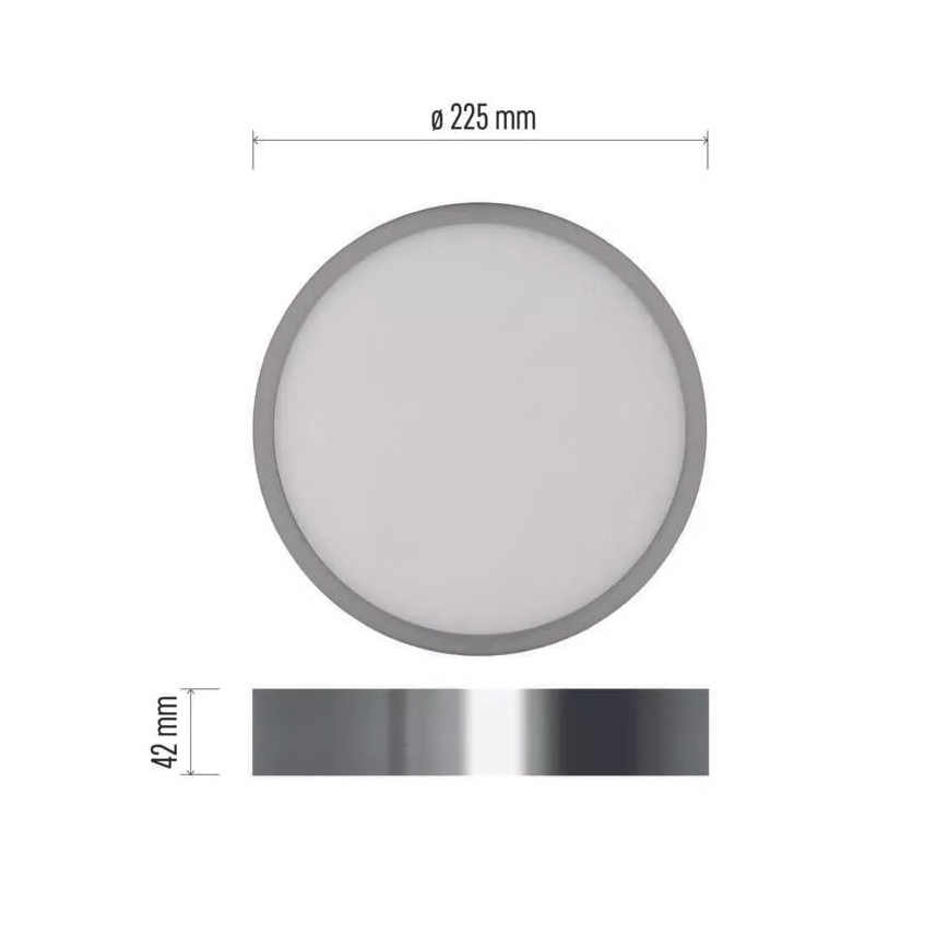 LED Ceiling light NEXXO LED/21W/230V 3000/3500/4000K d. 22,5 cm shiny chrome