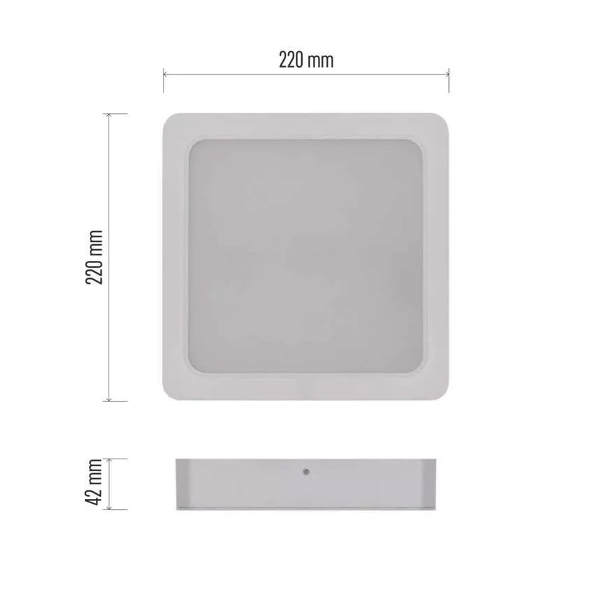 LED Ceiling light LED/24W/230V 22x22 cm white