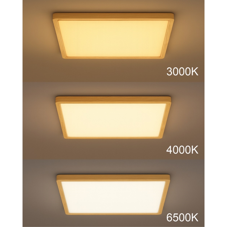 LED Ceiling Light LED/24W/230V 3000/4000/6500K 30x30 cm beige