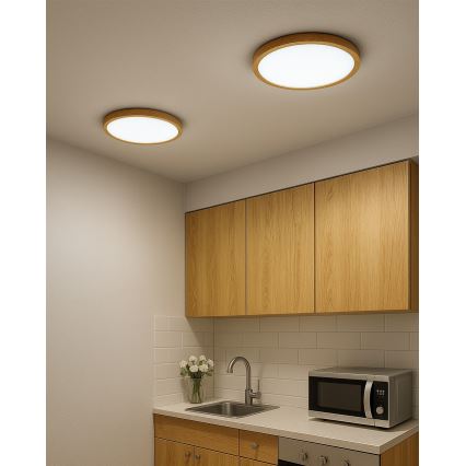 LED Ceiling Light LED/24W/230V 3000/4000/6500K Ø 30 cm Beige