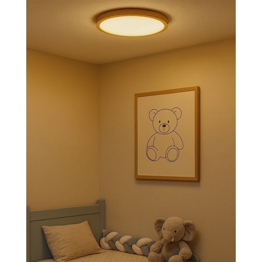 LED Ceiling Light LED/24W/230V 3000/4000/6500K Ø 30 cm Beige