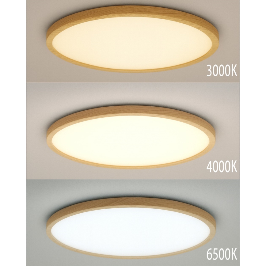 LED Ceiling Light LED/24W/230V 3000/4000/6500K Ø 30 cm Beige