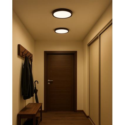 LED Ceiling Light LED/24W/230V 3000/4000/6500K Ø 30 cm Brown