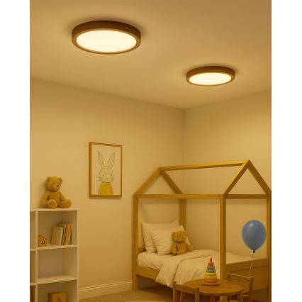 LED Ceiling Light LED/24W/230V 3000/4000/6500K Ø 30 cm Brown