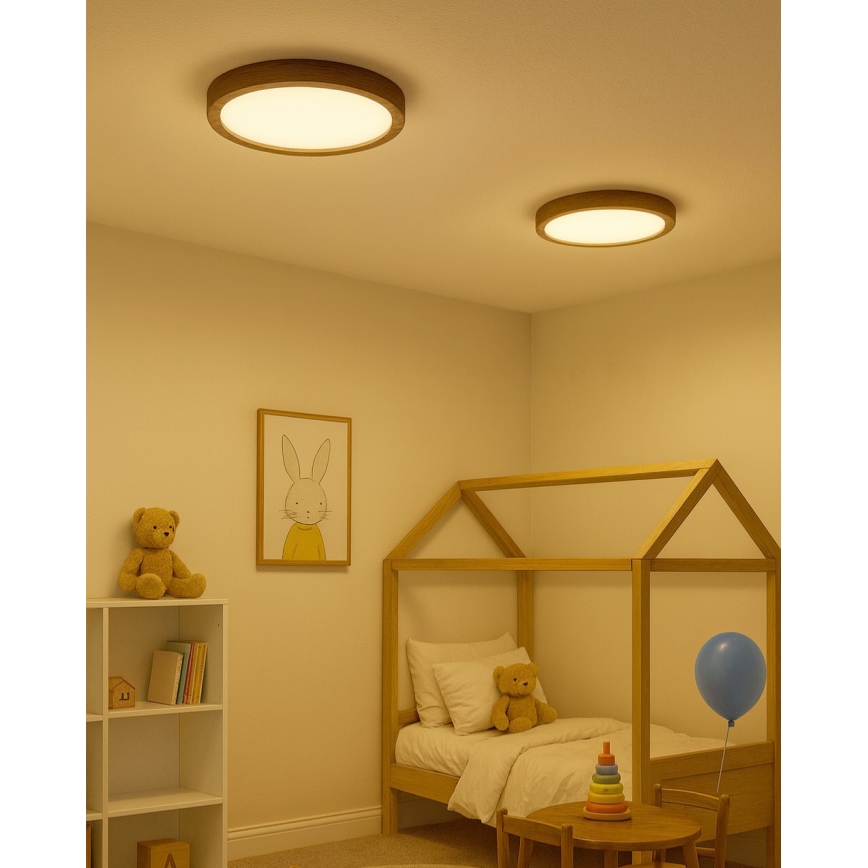 LED Ceiling Light LED/24W/230V 3000/4000/6500K Ø 30 cm Brown
