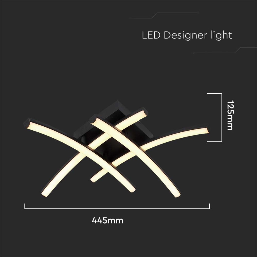 LED Ceiling light LED/24W/230V 3000K black