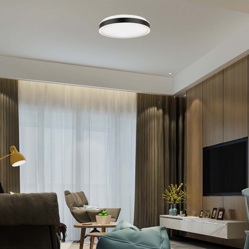LED Ceiling light LED/24W/230V 4000K black