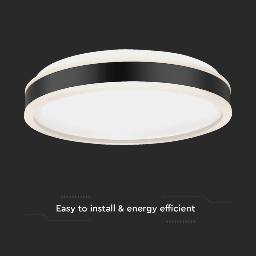 LED Ceiling light LED/24W/230V 4000K black