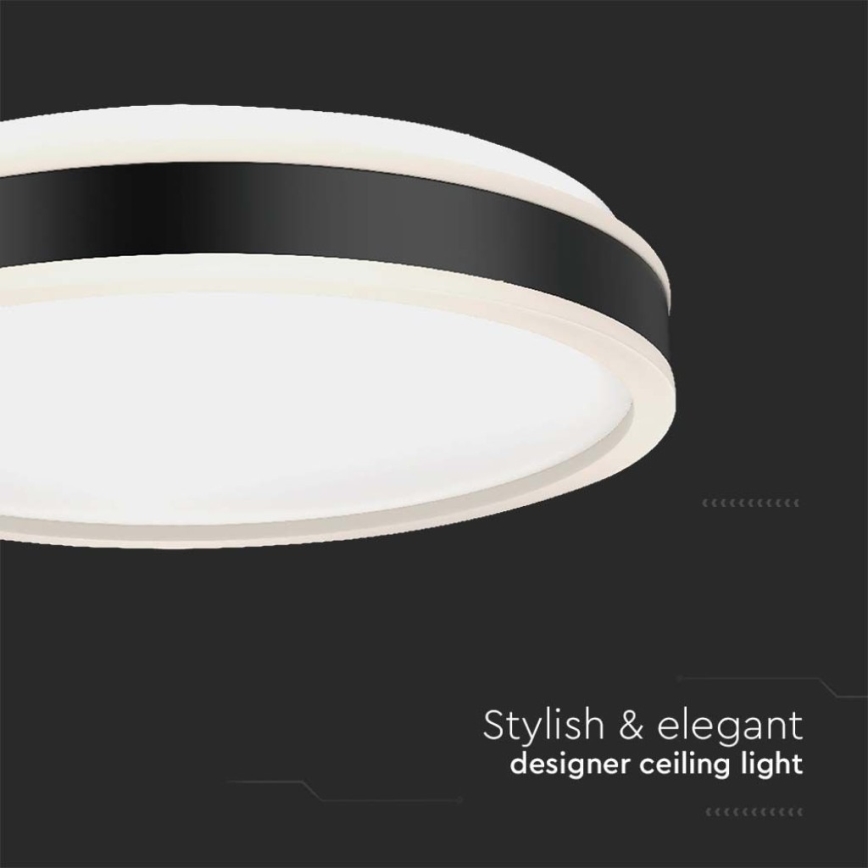 LED Ceiling light LED/24W/230V 4000K black