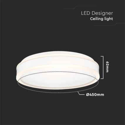 LED Ceiling light LED/24W/230V 4000K d. 45 cm white