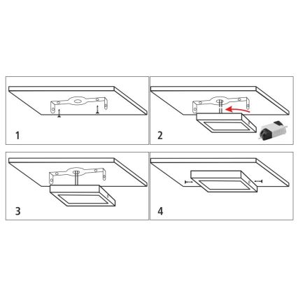 LED Ceiling light LED/24W/230V 4200K 28x28 cm white