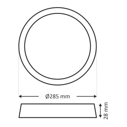 LED Ceiling light LED/24W/230V 4200K d. 28,5 cm white