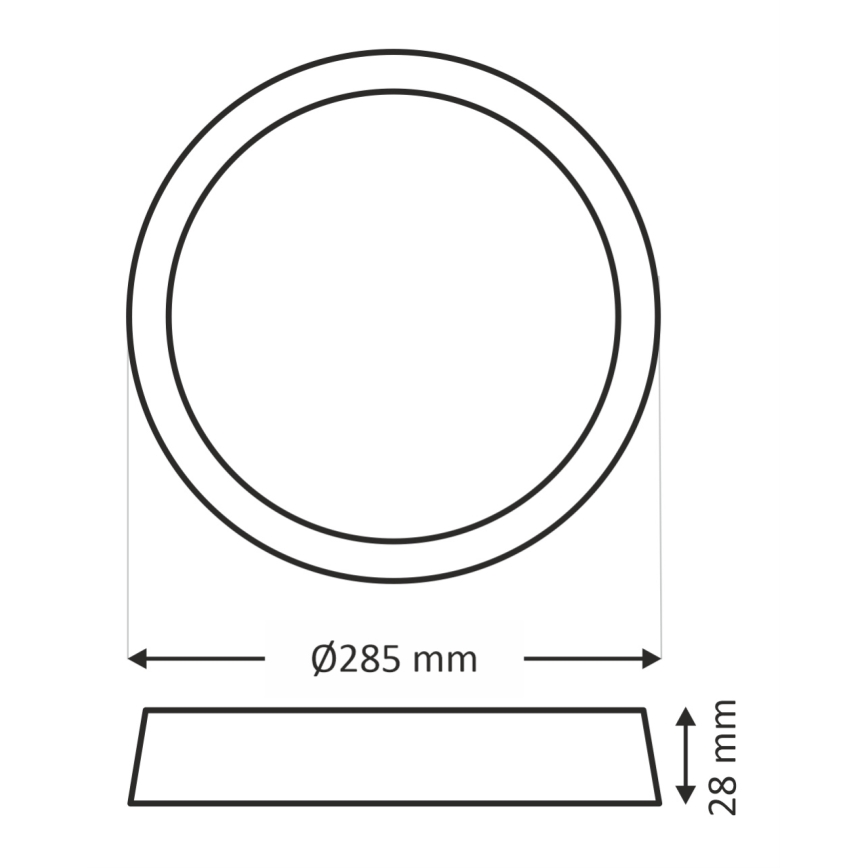 LED Ceiling light LED/24W/230V 4200K d. 28,5 cm white