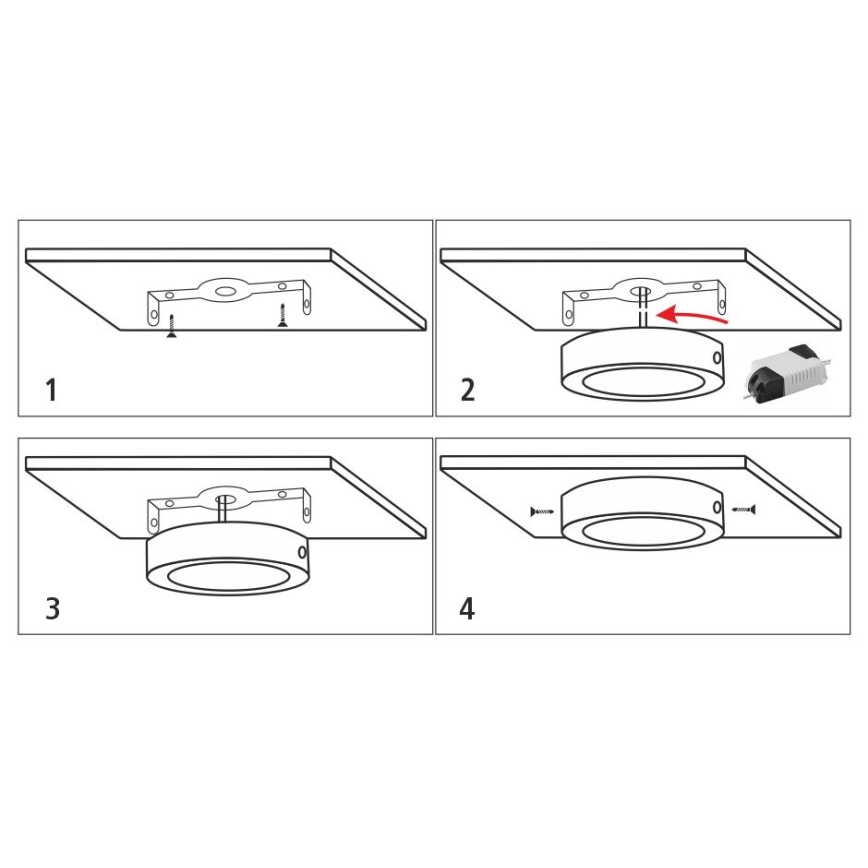 LED Ceiling light LED/24W/230V 4200K d. 28,5 cm white