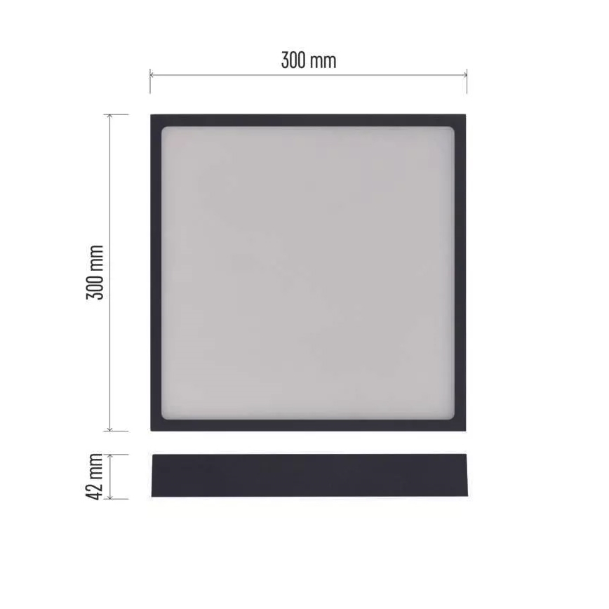 LED Ceiling light NEXXO LED/28,5W/230V 3000/3500/4000K 30x30 cm black