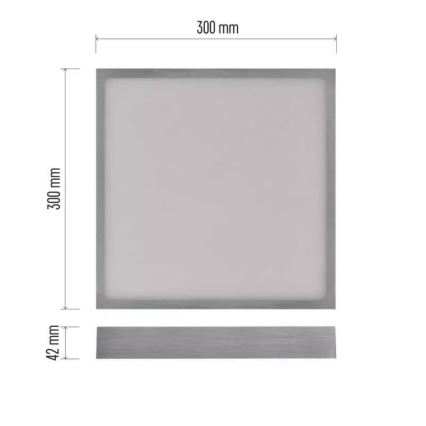 LED Ceiling light NEXXO LED/28,5W/230V 3000/3500/4000K 30x30 cm matte chrome
