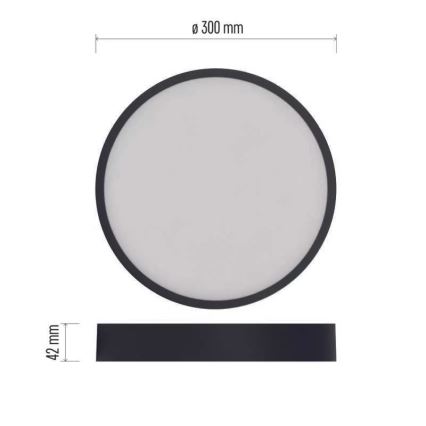 LED Ceiling light NEXXO LED/28,5W/230V 3000/3500/4000K d. 30 cm black