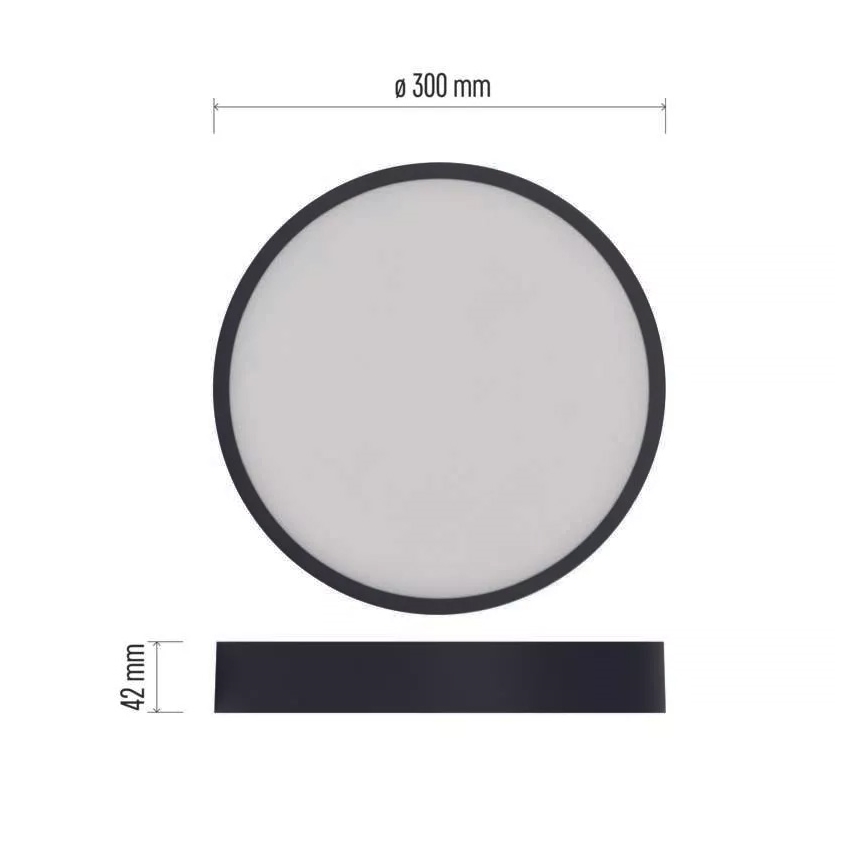 LED Ceiling light NEXXO LED/28,5W/230V 3000/3500/4000K d. 30 cm black