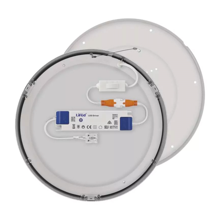 LED Ceiling light NEXXO LED/28,5W/230V 3000/3500/4000K d. 30 cm shiny chrome