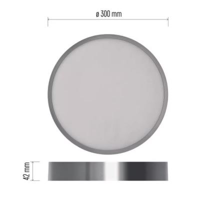 LED Ceiling light NEXXO LED/28,5W/230V 3000/3500/4000K d. 30 cm shiny chrome