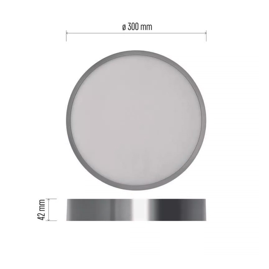 LED Ceiling light NEXXO LED/28,5W/230V 3000/3500/4000K d. 30 cm shiny chrome