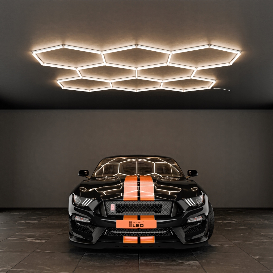 LED Ceiling Light HEXAGON LED/280W/85-265V 4000K 313x298 cm CRI 90 IP54 white