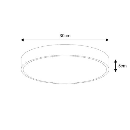 LED Ceiling light LED/30W/230V 4000K d. 30 cm white