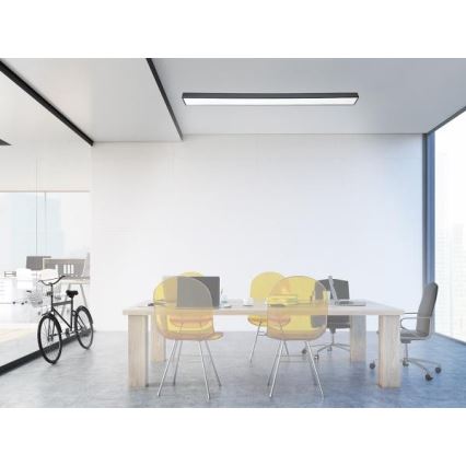 LED Ceiling light LED/32W/230V 4000K 120x7 cm black