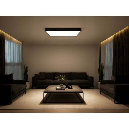LED Ceiling Light LED/340W/230V 3000/4000/6500K 100x100 cm black
