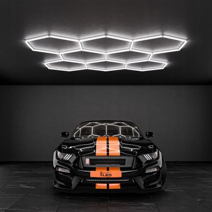 LED Ceiling Light HEXAGON LED/350W/85-265V 6500K 313x298 cm CRI 90 IP44 white