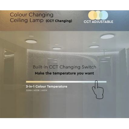 LED Ceiling light LED/36W/230V d. 50 cm 3000/4000/6400K