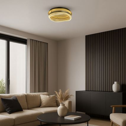 LED Ceiling Light LED/36W/230V Ø 43 cm Gold