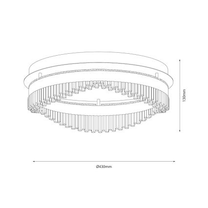 LED Ceiling Light LED/36W/230V Ø 43 cm Gold
