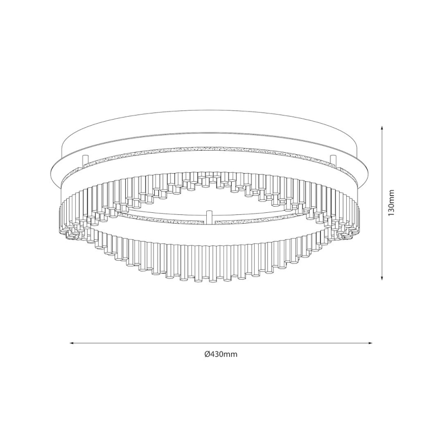 LED Ceiling Light LED/36W/230V Ø 43 cm Gold