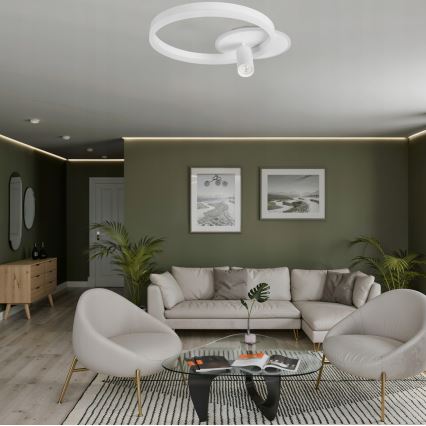 LED Ceiling Light LED/38W/230V + 1x GU10/30W White