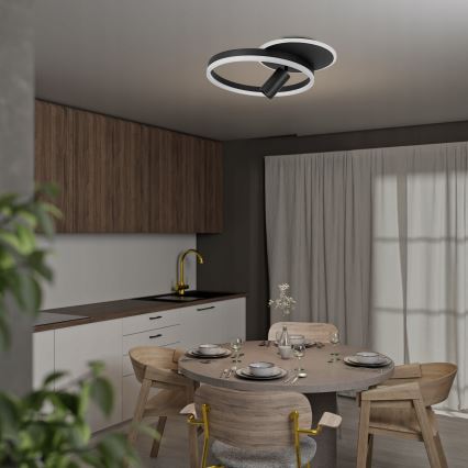 LED Ceiling Light LED/38W/230V + 1xGU10/30W Black