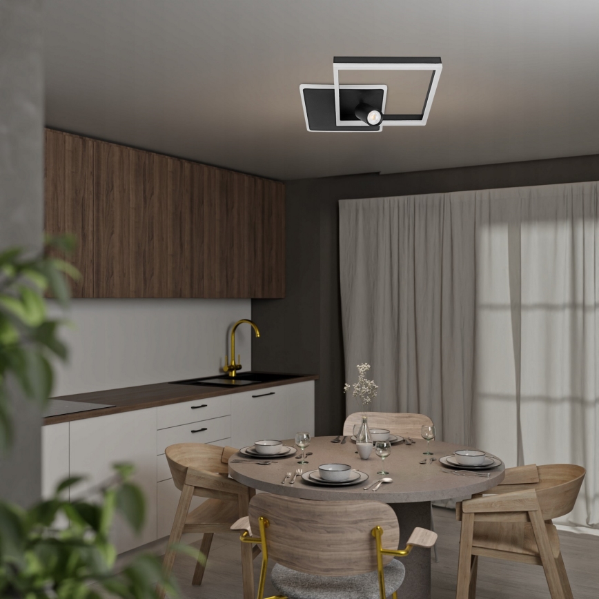 LED Ceiling Light LED/38W/230V + 1xGU10/30W black