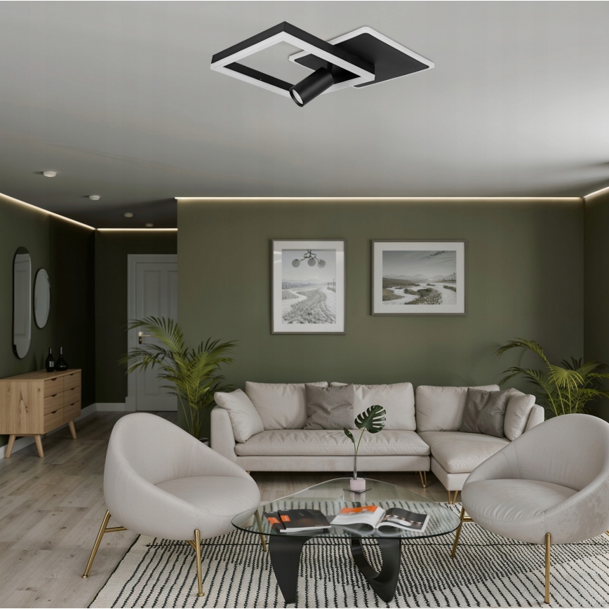 LED Ceiling Light LED/38W/230V + 1xGU10/30W black