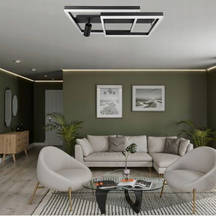 LED ceiling light LED/38W/230V + 1xGU10/30W black