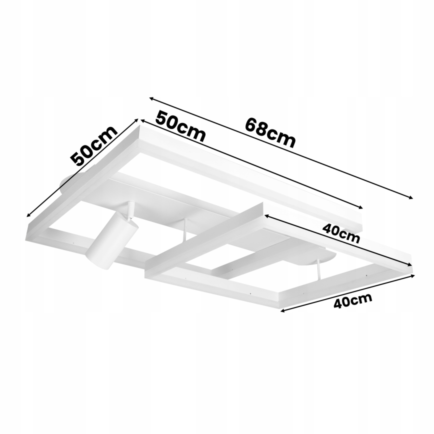 LED ceiling light LED/38W/230V + 1xGU10/30W white
