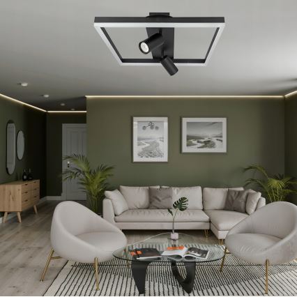 LED Ceiling Light LED/38W/230V + 2xGU10/30W Black