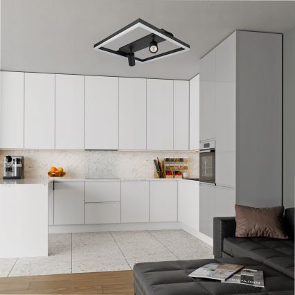 LED Ceiling Light LED/38W/230V + 2xGU10/30W Black