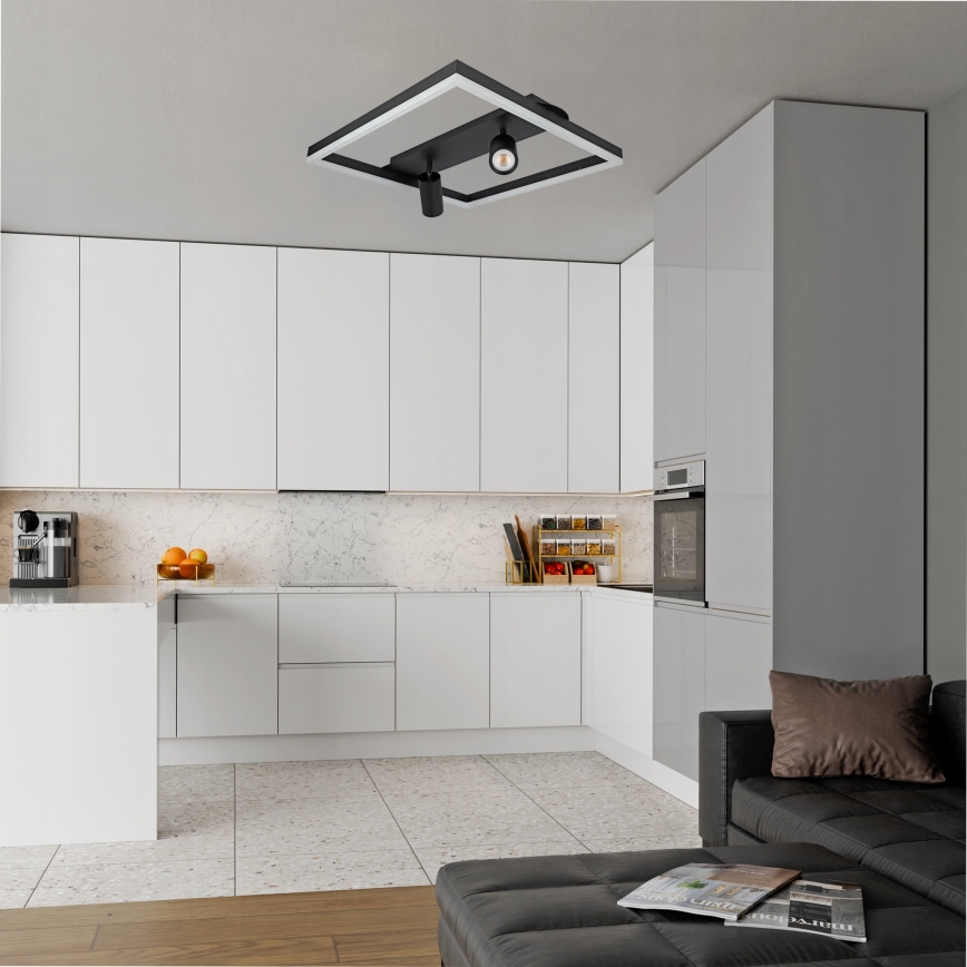 LED Ceiling Light LED/38W/230V + 2xGU10/30W Black